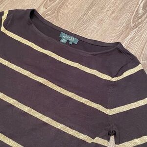 Ralph Lauren Elegant Black Silk Top